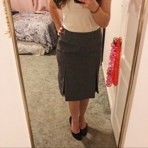 Grey and Pink Stripe Skirt